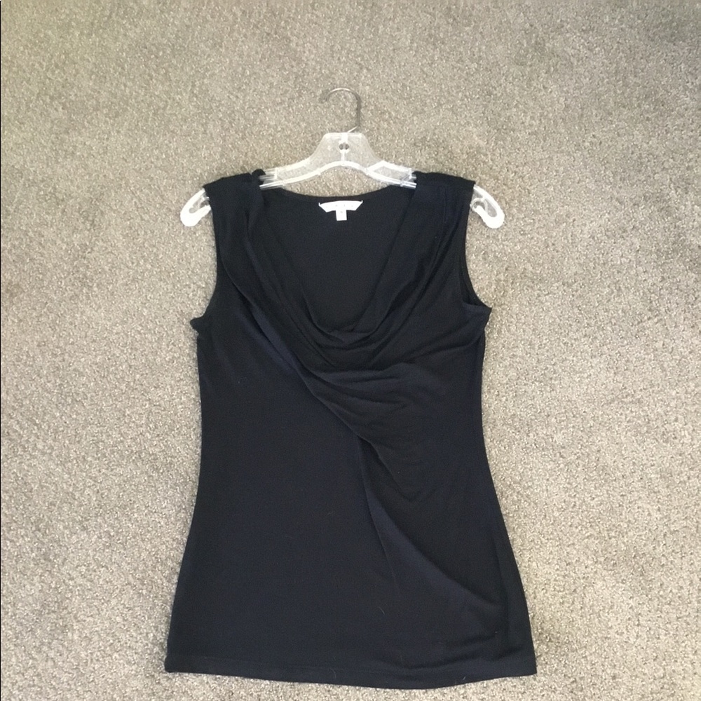CAbi Drape Front Tee - Black